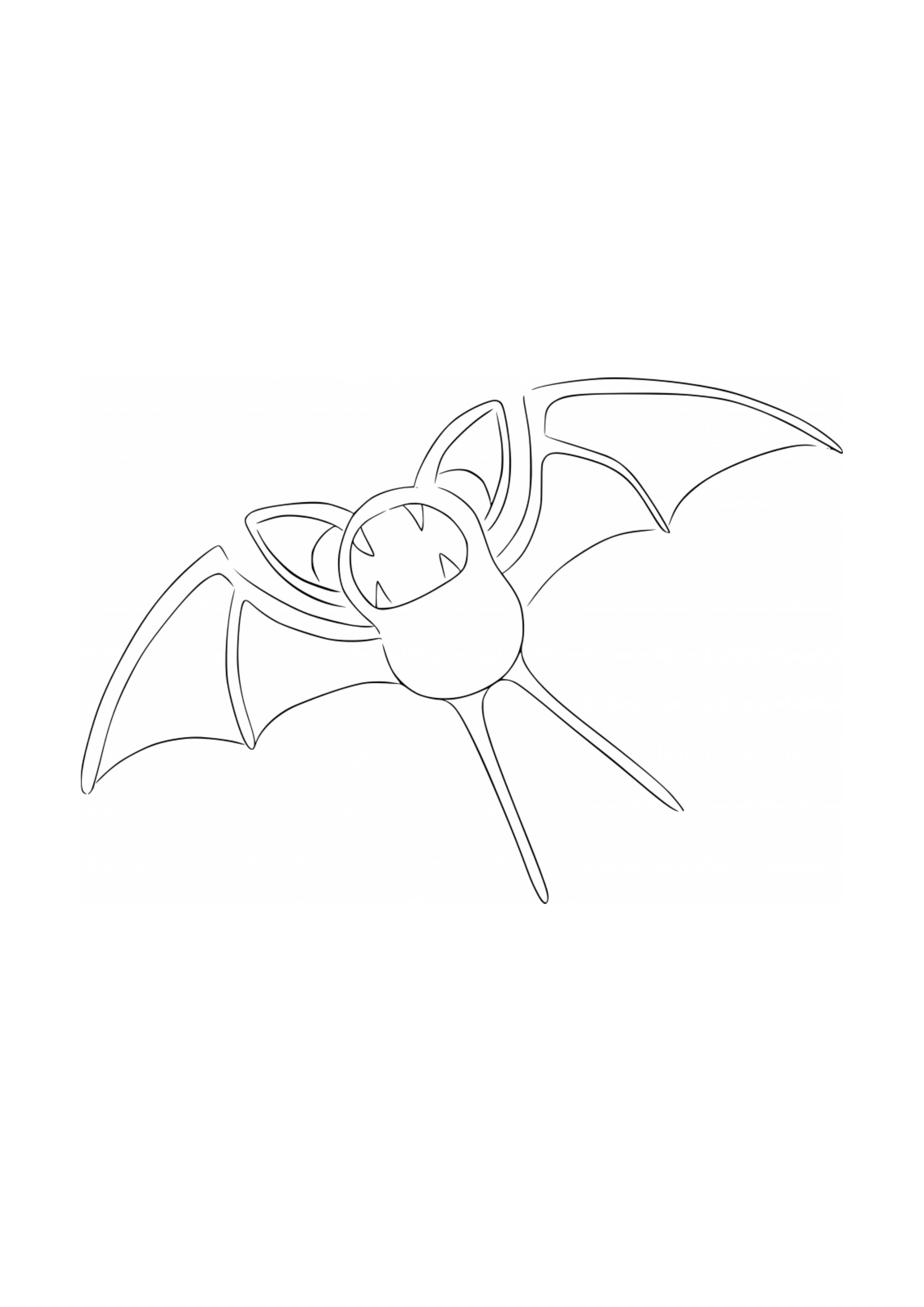 Zubat coloring page (A4) to print