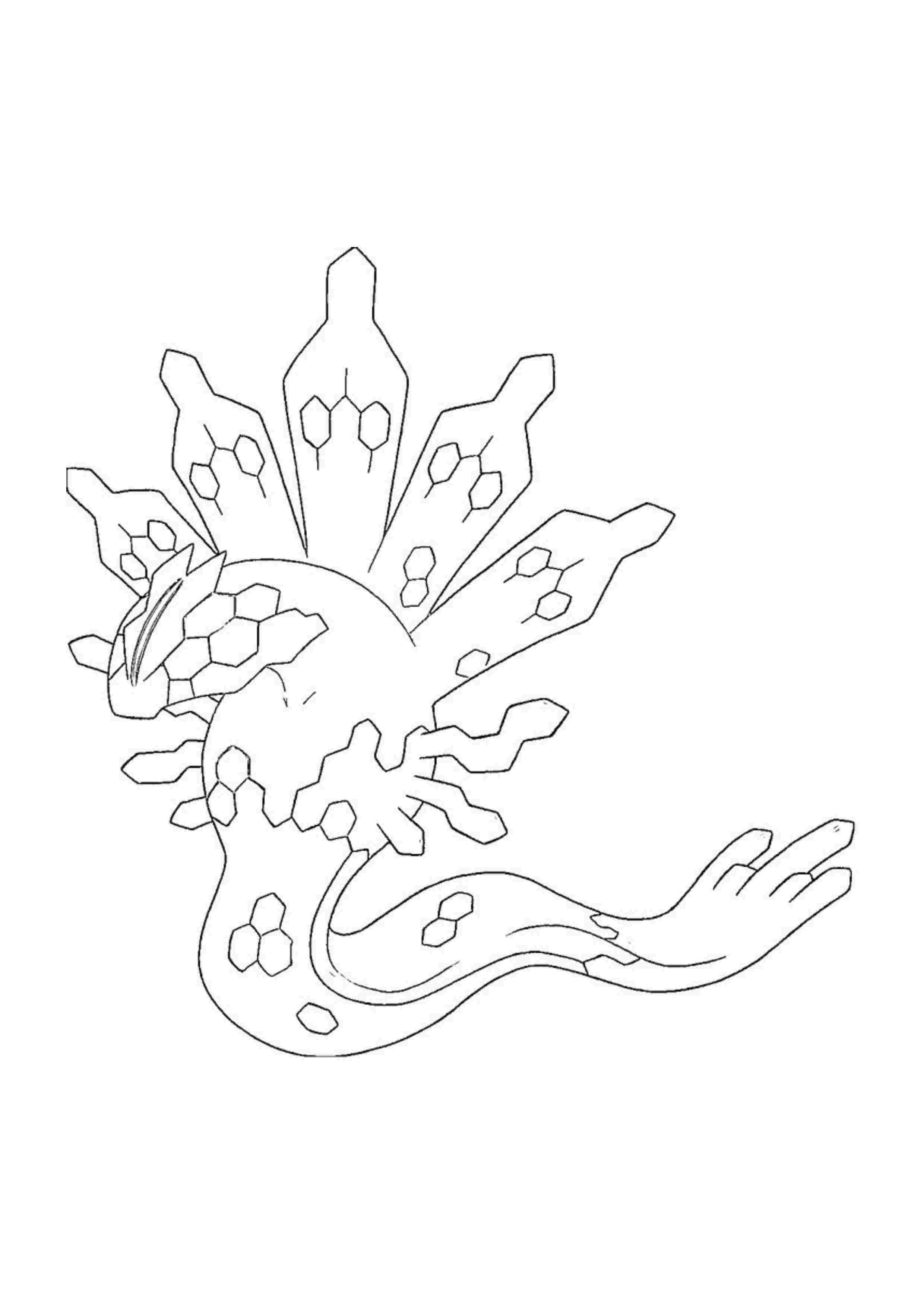Zygarde coloring page (A4) to print