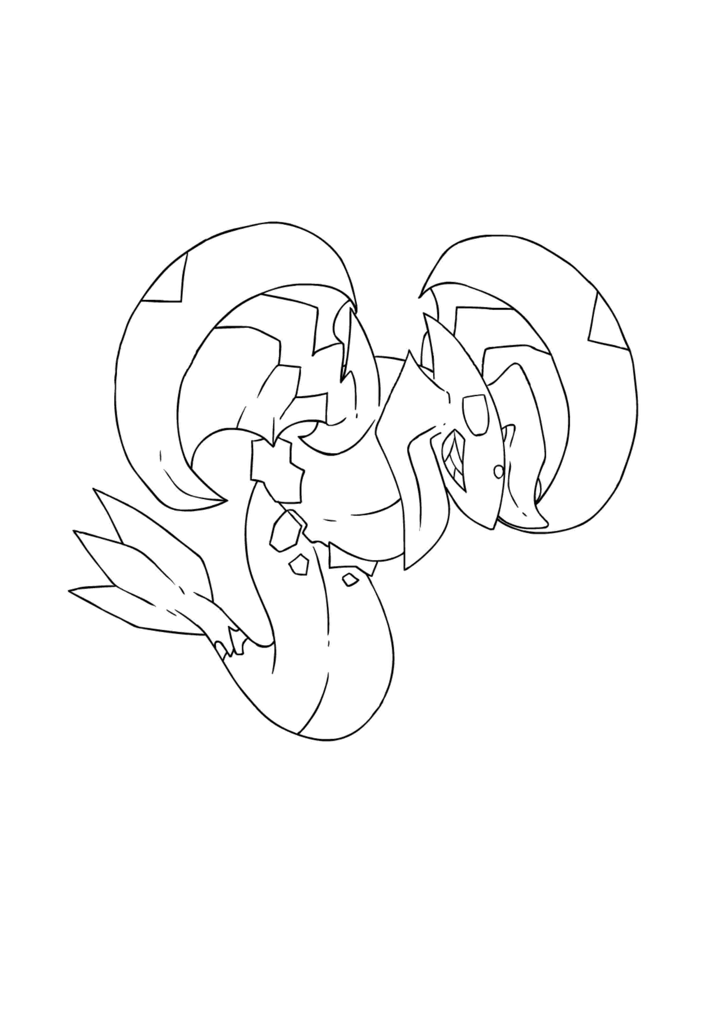 Zygarde coloring page (A4) to print