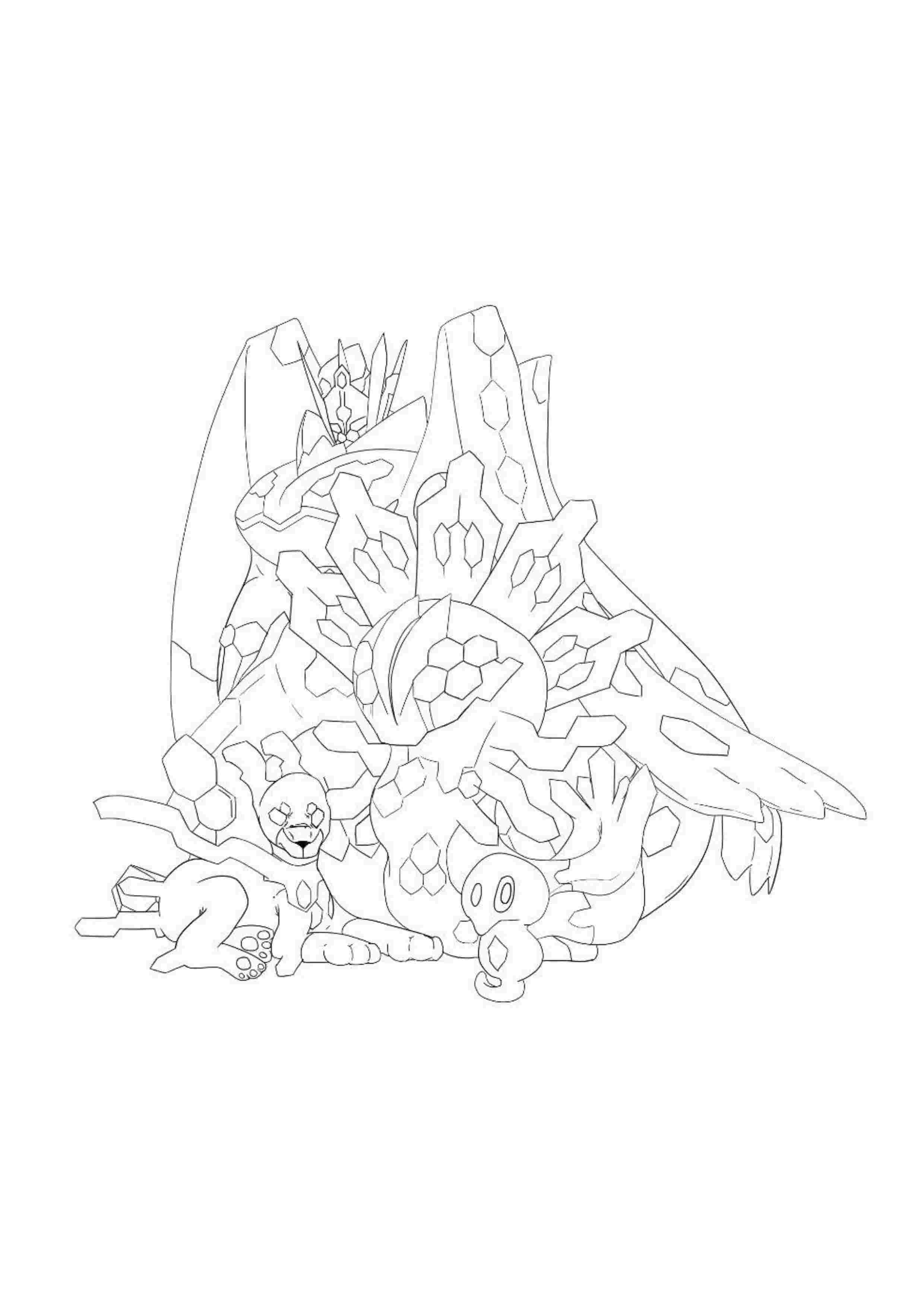 Zygarde coloring page (A4) to print