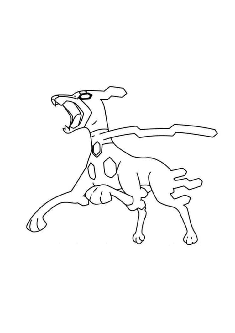 Zygarde coloring page (A4) to print